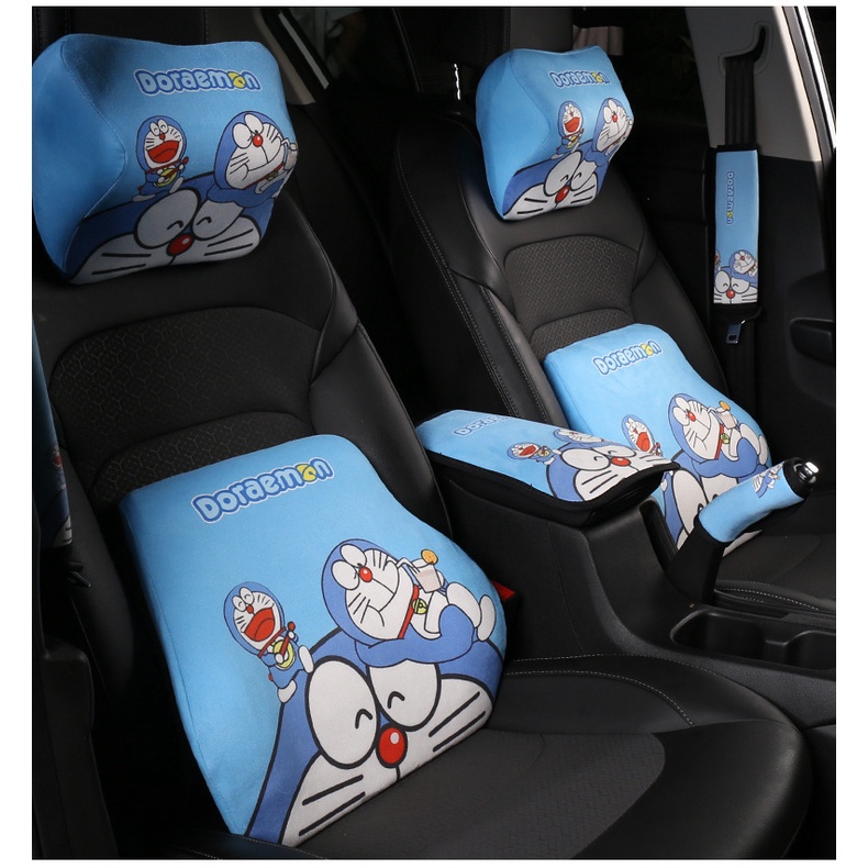 Car cartoon Dingdang cat headrest lumbar support, car cute pink pig pillow lumbar support, Bantal Kursi Mobil headrest Bantal Pelindung Leher