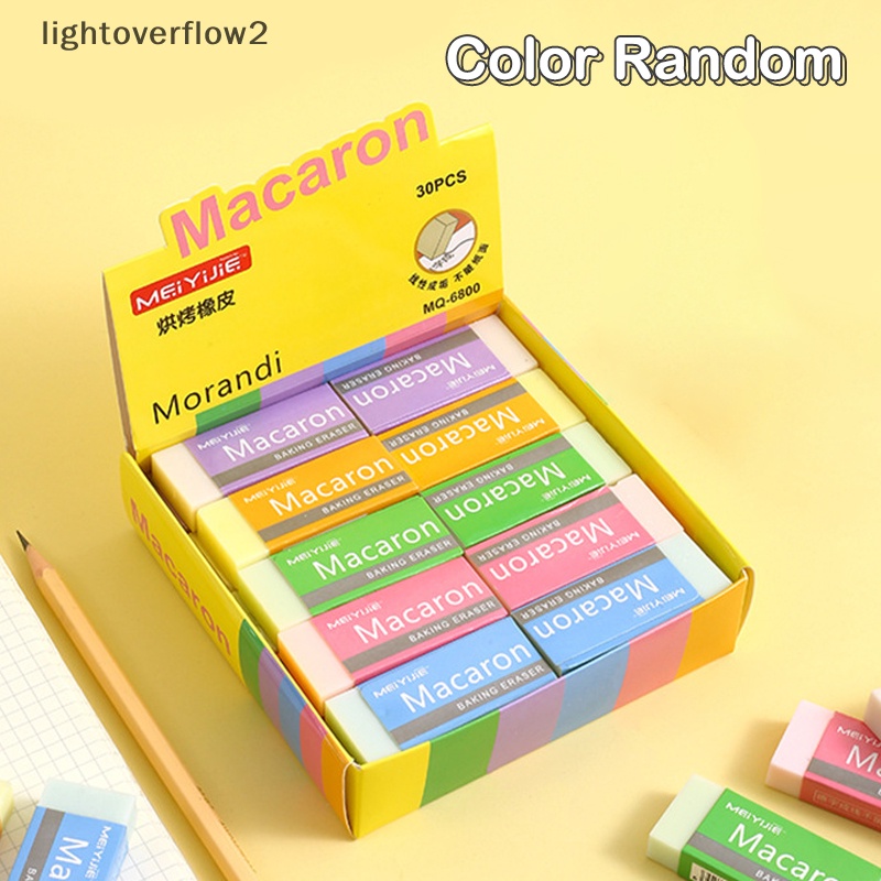 [lightoverflow2] Random Pencil Eraser Macaron Color Awet Penghapus Remah Remah Anak Alat Tulis Sekolah Siswa Tanpa Tanda