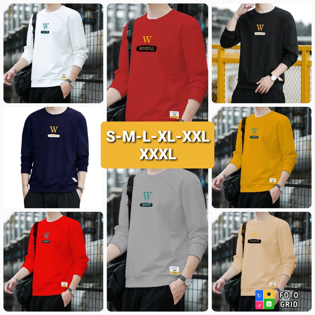 COD/DS2/ CREWNECK COWOK KAOS PRIA LENGAN PANJANG WERNER REBORN BAHAN BABYTERRY