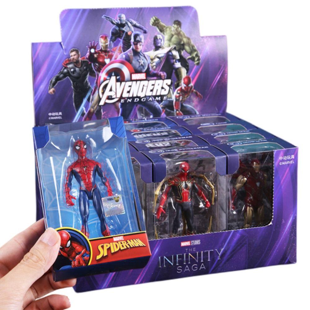 Lanfy Spider Man Action Figure Mainan Boneka Figure Mainan Marvel Action Figure Dekorasi Rumah Anime Avengers Hulk Iron Man Figure Patung