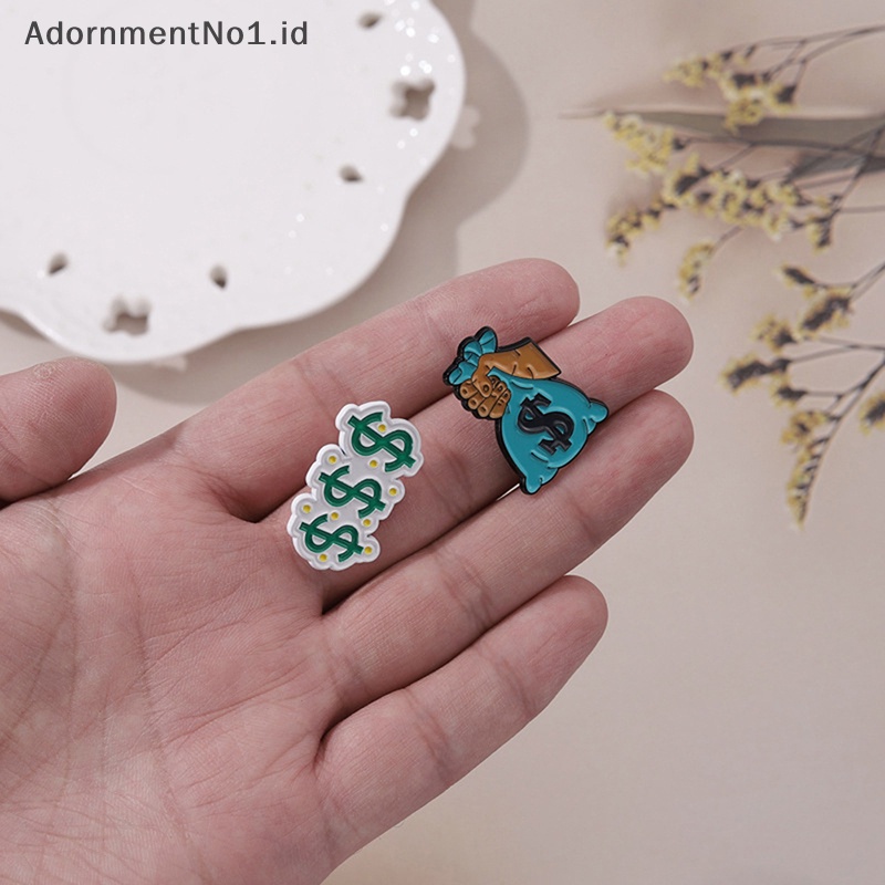 [AdornmentNo1] Money Maker Enamel Pin Full Loaded Dosh Dollar Buck Finanical Money Bag Bros Laple Lencana Perhiasan Hadiah Untuk Teman [ID]