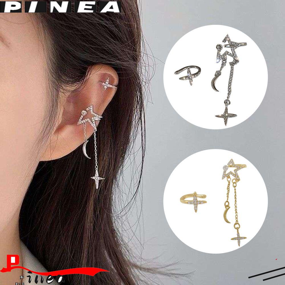 Anting Klip Nanas Trendy Wanita Bintang Tanpa Tindik