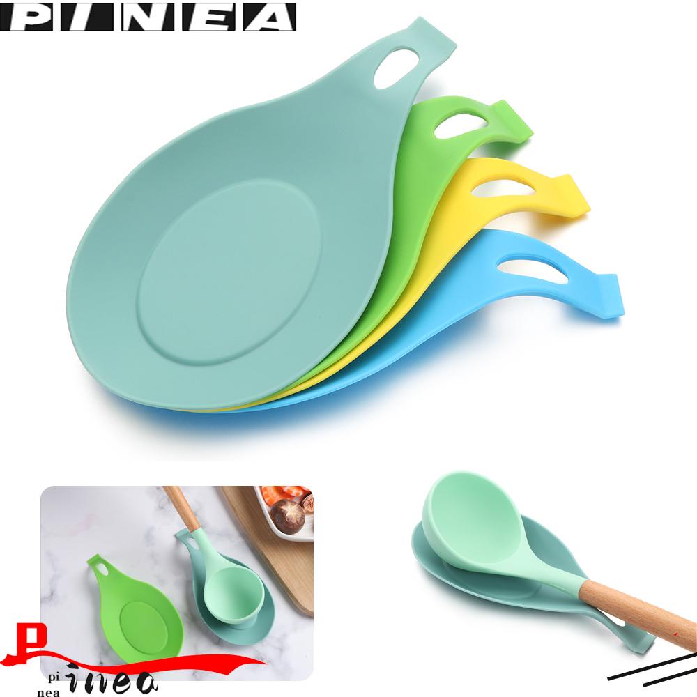 Rak Sendok Nanas Silikon Tempat Penyimpanan Peralatan Masak Sendok Bracket Stand Tutup Kompor Organizer Plate Holder Spoon Rest