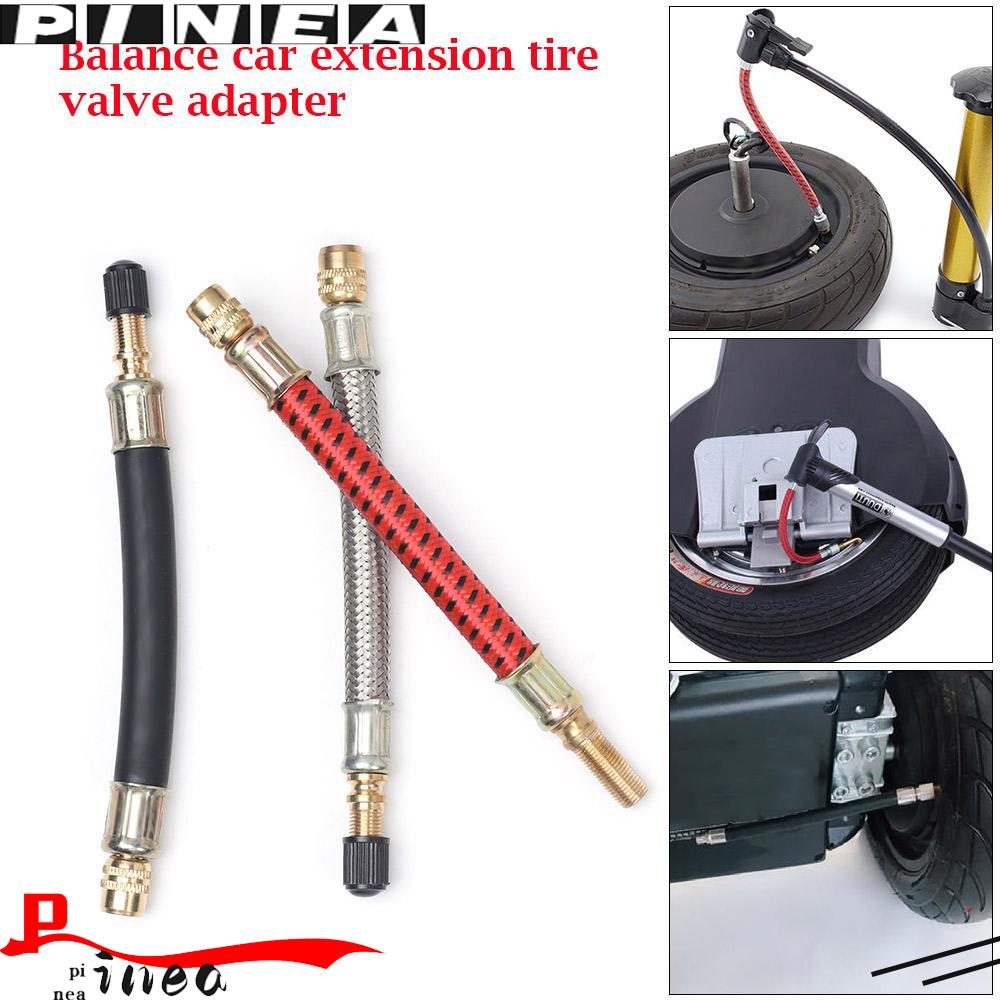 Pineapple Extended Nozzle Stainless Steel Tire Inflator Skateboard Alat Bersepeda Skuter Katup Adaptor