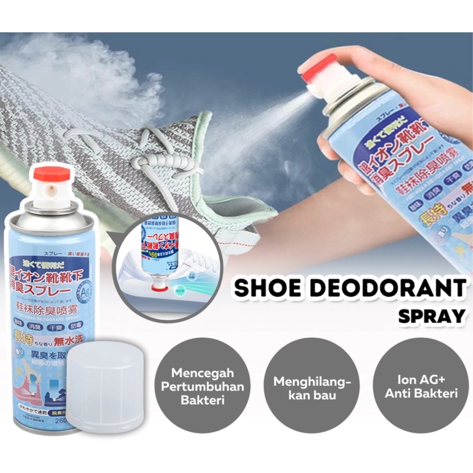 Spray Penghilang Bau Sepatu Tidak Sedap/Parfum Sepatu/ Semprotan Parfum Penyegar Pengharum Pewangi Anti Bau Kaki Shoe Deodorant Kaos Kaki Anti Bakteri Jamur Bakteri