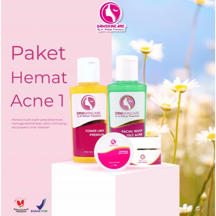 DrW Skincare Paket Hemat Acne 1, 2, 3 Original