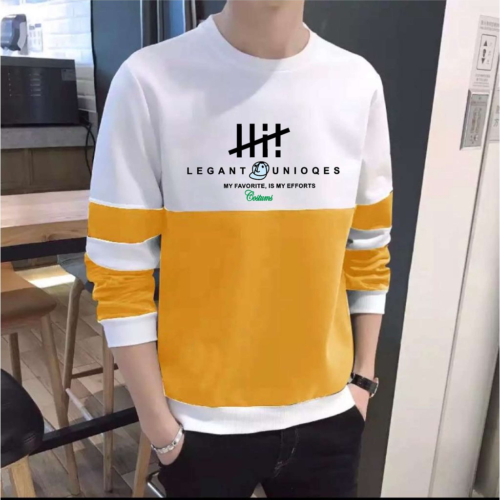 Bayar Di tempat/ BS//COD//BAJU KAOS KOMBI HI// T-SHIRT LENGAN PANJANG FASHION PRIA//GOOD QUALITY