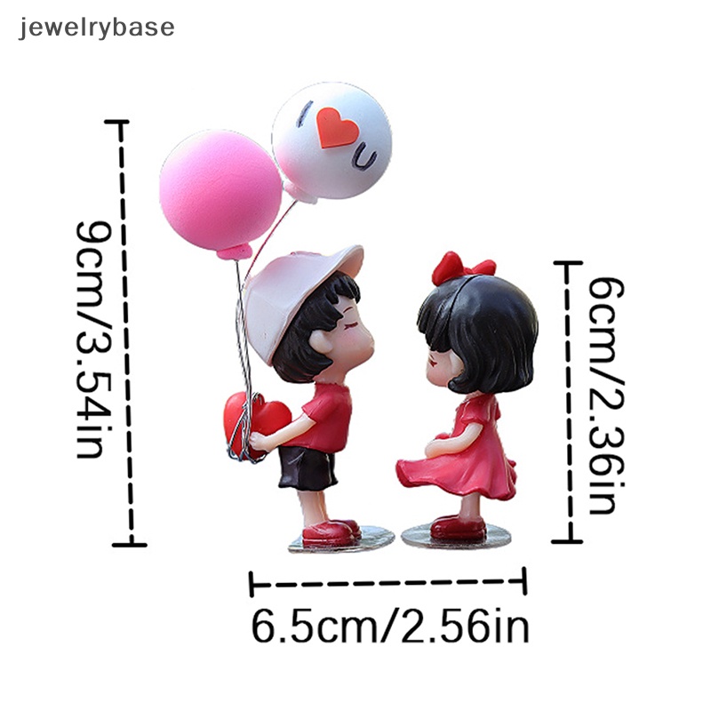 [jewelrybase] Pasangan Anime Untuk Model Ornamen Mobil Gambar Balon Kiss Lucu Auto Dekorasi Butik