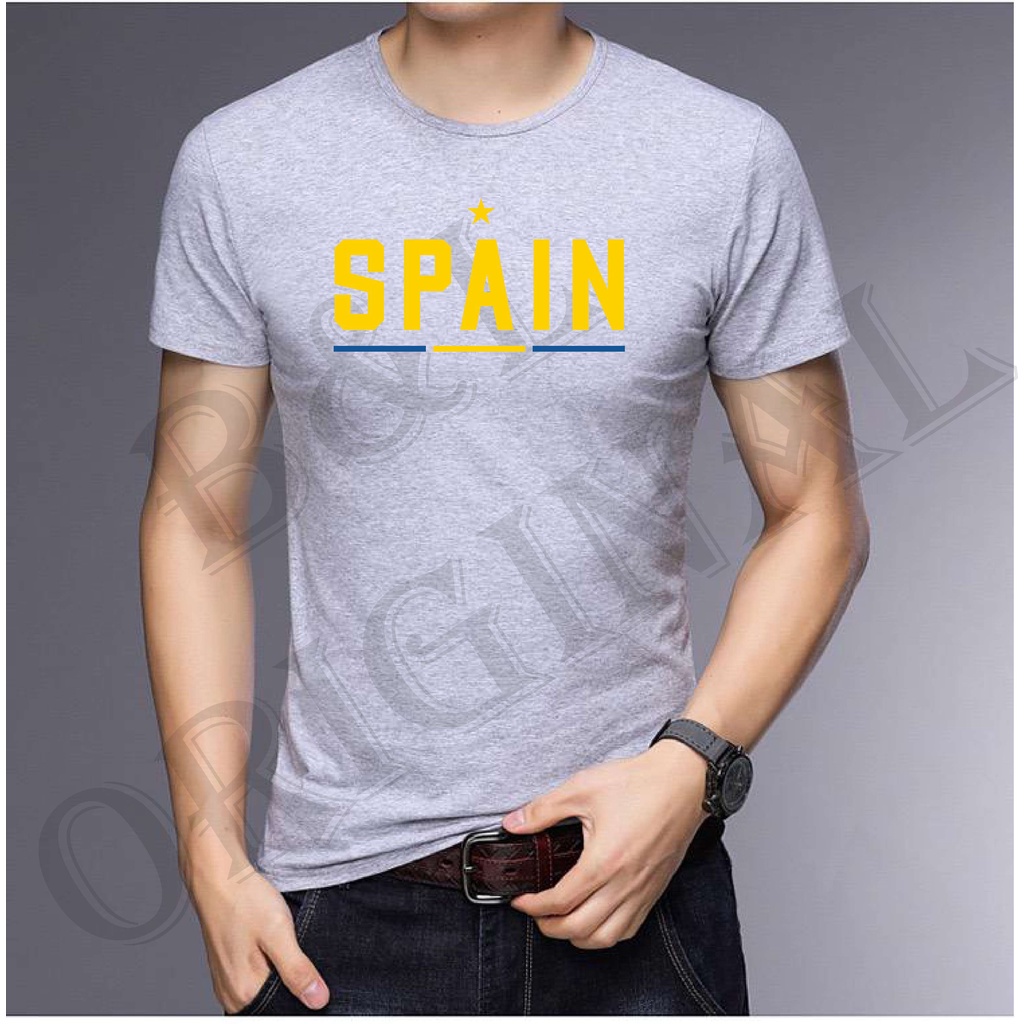 Bisa Bayar Di tempat/ BS BAJU KAOS SPAIN SPESIAL BOLA HIGH QUALITY