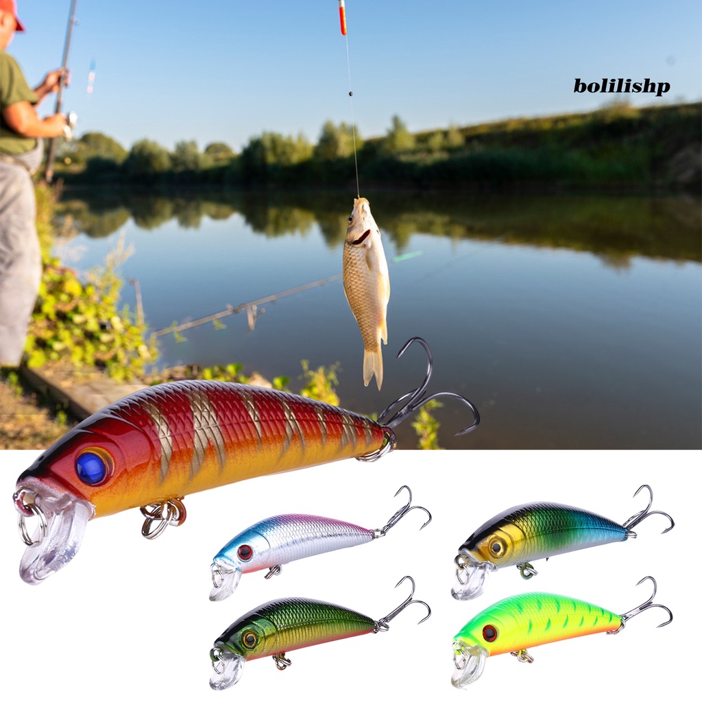 Bo-7cm/8g Umpan Umpan Treble Hook 3D Mata Lambat Tenggelam Tahan Air Kesetiaan Besar Memancing Bentuk Realistis Dapat Digunakan Kembali Crankbait Memancing Memikat Alat Pancing