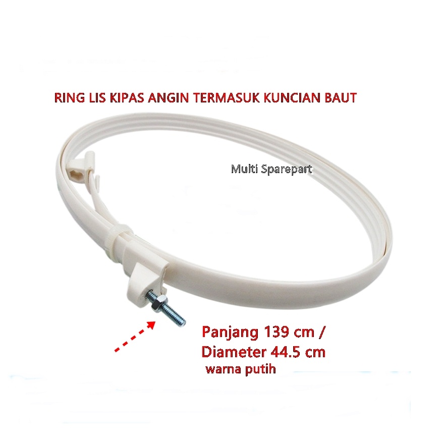 Ring Lis Kipas Angin PUTIH 139cm Universal Bonus Baut ring Gawang Pengikat Kipas