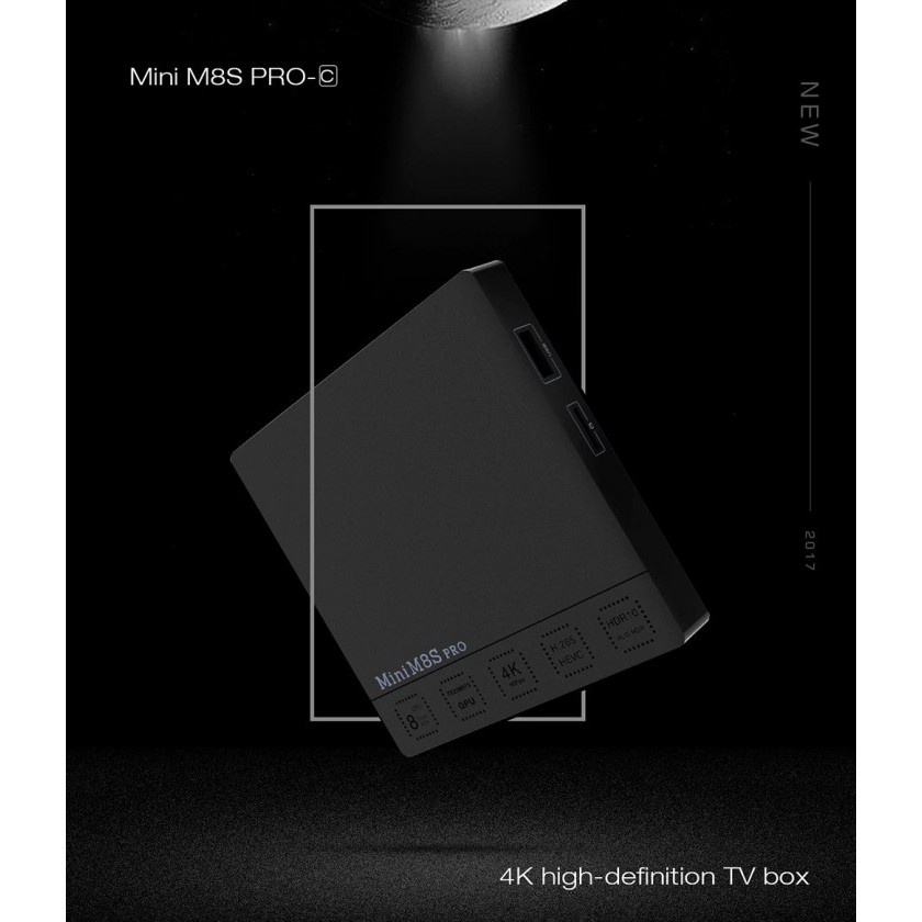 AKN88 - MINI M8S PRO-C 2GB 16GB Android TV Box Bluetooth FULL KODI dan APP