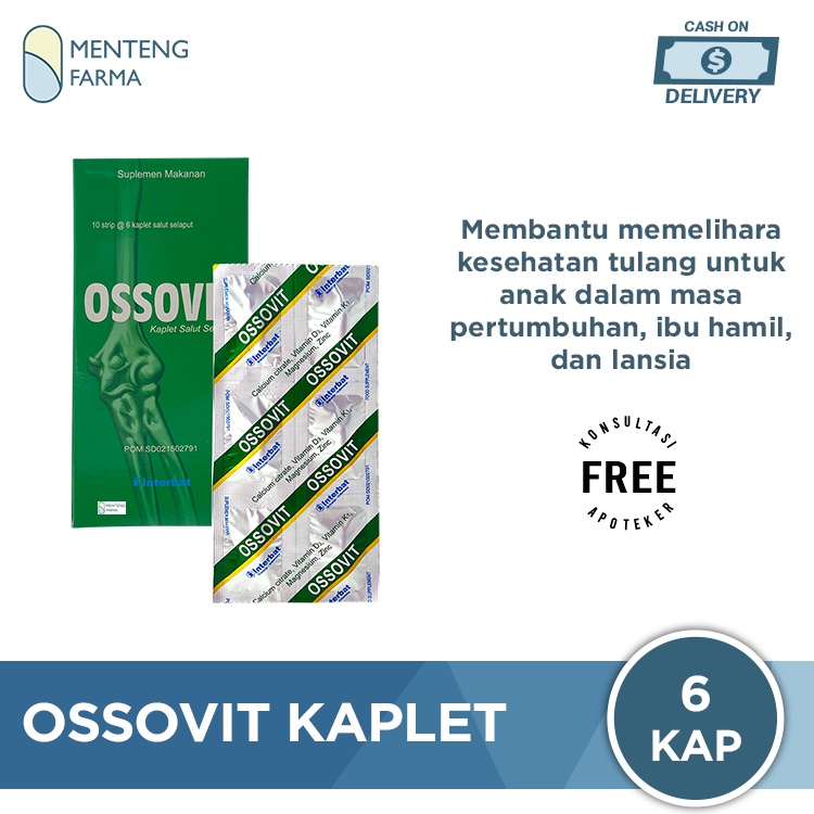 Ossovit 6 Kaplet - Suplemen Kesehatan Tulang