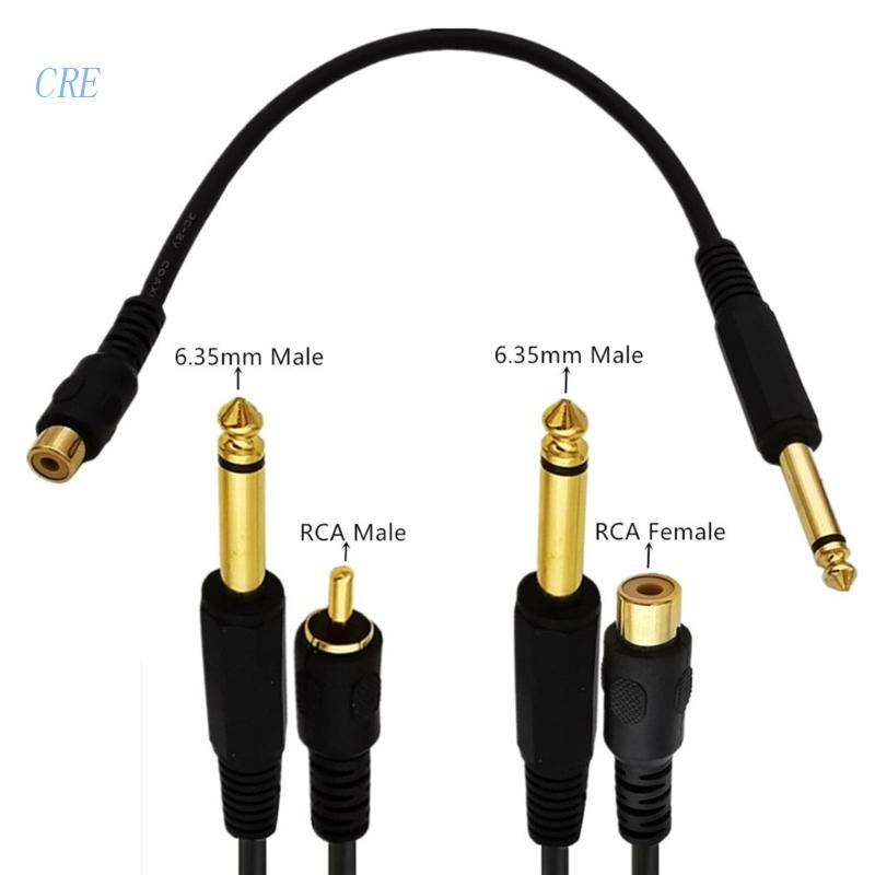 Cre 6.35mm 1per4 &quot;Konverter Kabel Male to RCA 6.35 to RCA 3.5 Cable