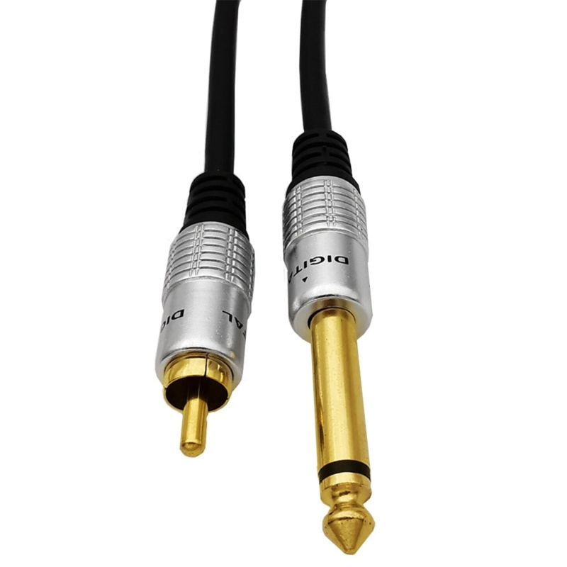 Konektor Adapter AUX CRE 6.35mm 1per4 male Mono to RCA male Adapter0. 1,8m