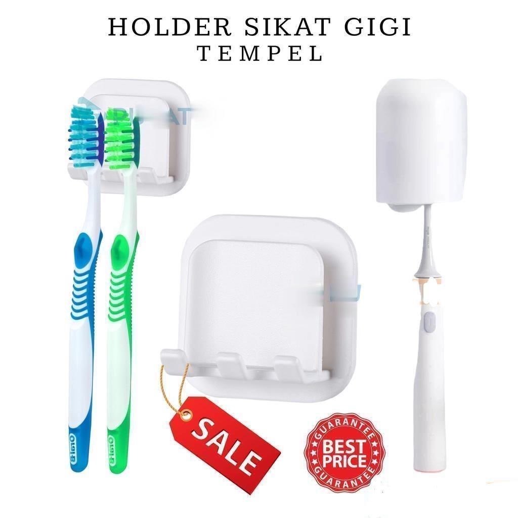 HOLDER SIKAT GIGI TEMPEL DINDING HOOK / GANTUNGAN TEMPEL SIKAT GIGI GELAS / TEMPAT SIKAT GIGI SERBAGUNA / TOOTHBRUSH HOLDER