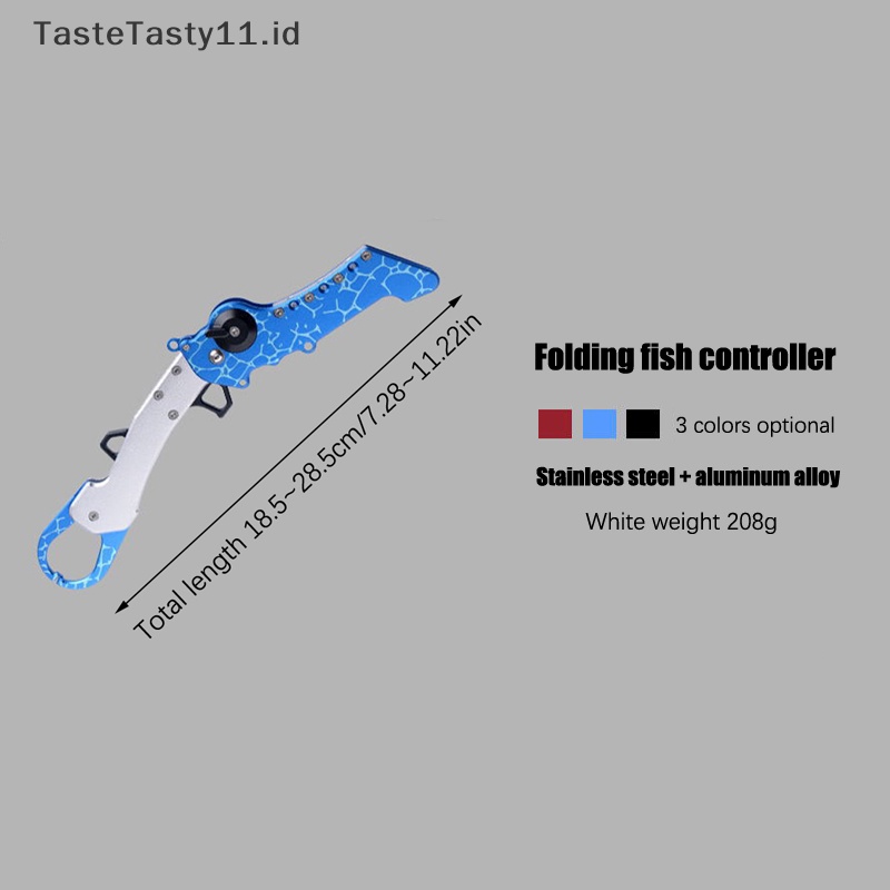 Tastetasty New Collapsible Fishing Grip Aluminium Alloy Fish Lip Grip Fish Hook Controller Adjustable Dengan Cincin Sambung Alat Pancing.