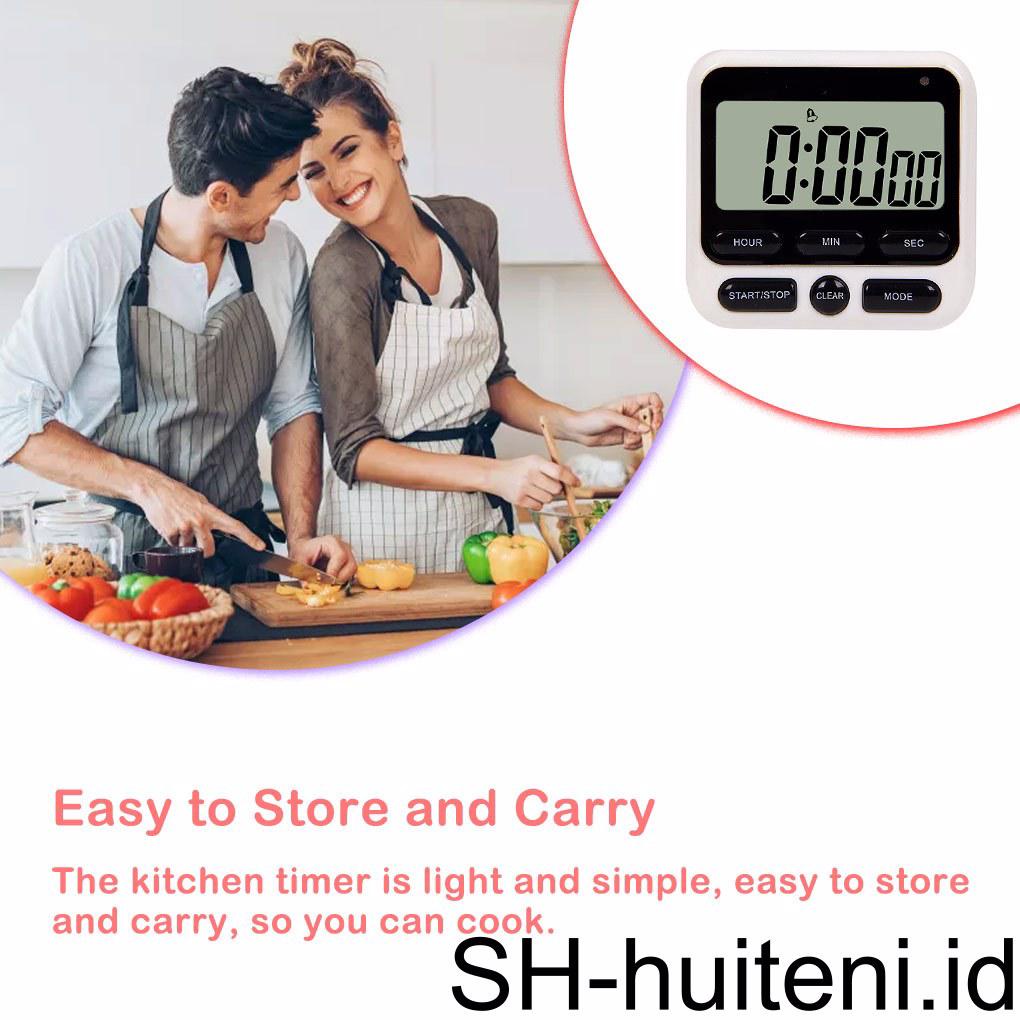 Timer Dapur Digital Nyaring Magnet Display Besar Timer Alat Jam Masak Makan Rumah Perlengkapan Belajar Masak Olahraga