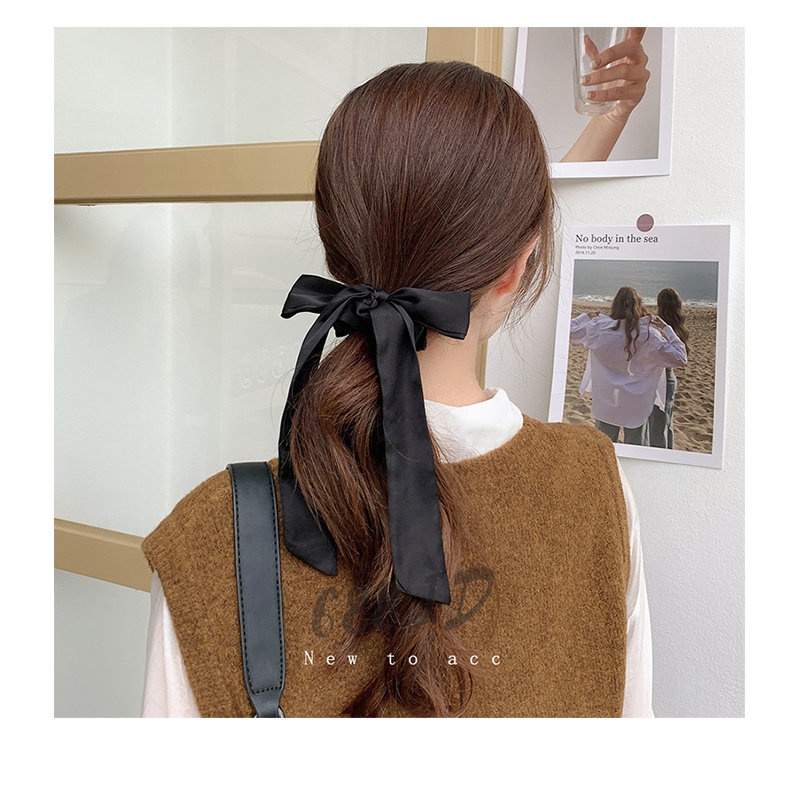 Ikat Rambut Scrunchie Model Scraf Warna Polos Bahan Satin Lembut Kunciran Karet Rambut untuk Anak Perempuan Wanita Dewasa Gaya Korea Elegan KCR 07