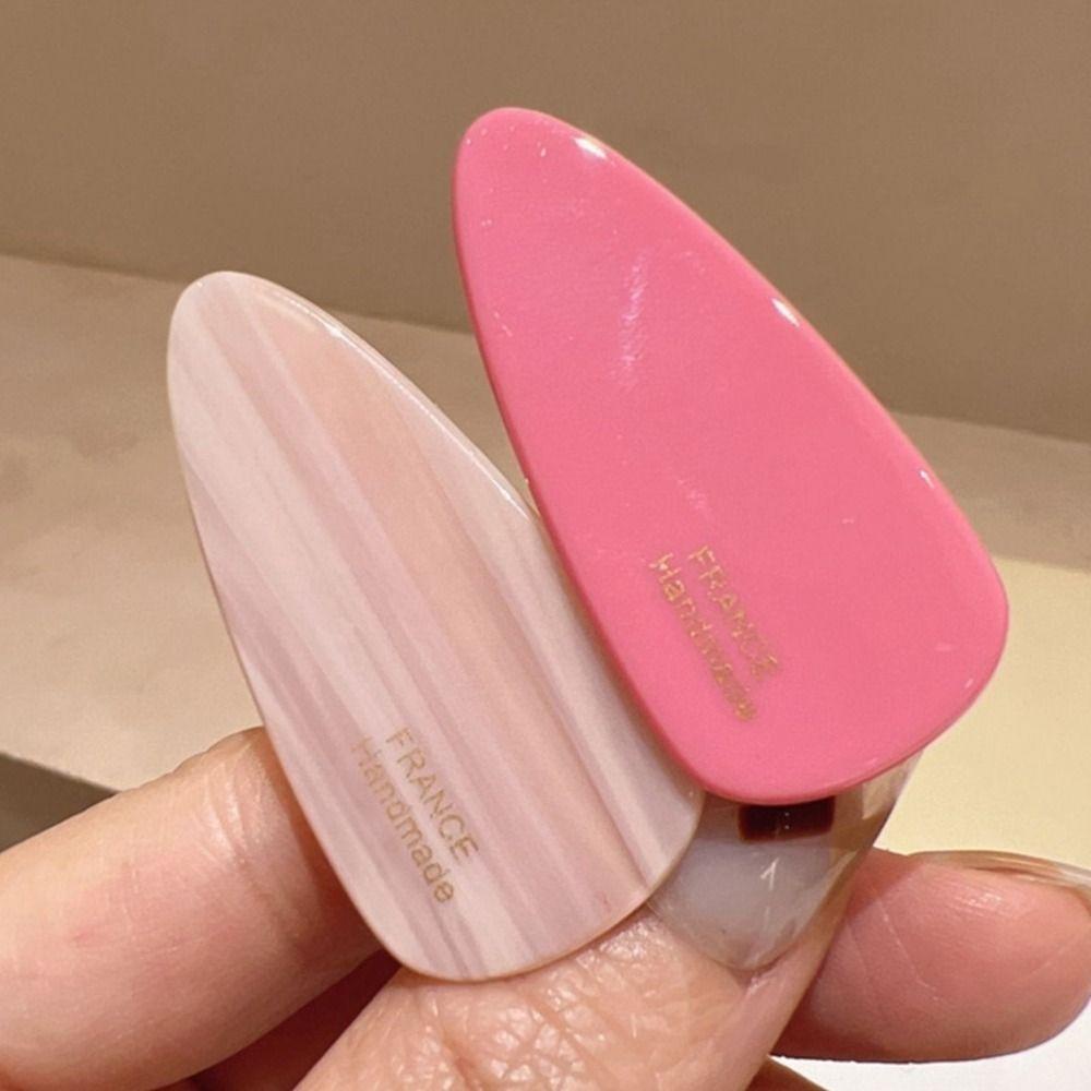 Rebuy Jepit Rambut Lucu Kreatif Retro Huruf Asam Asetat Y2K Poni Klip Permen Warna Duckbill Klip Aksesoris Rambut Wanita