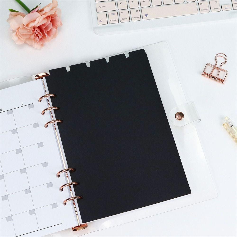 【 ELEGANT 】 Index Divider Cute Alat Tulis Pembatas Halaman Planner A5 A6 A7 Hitam Binder Index Separator