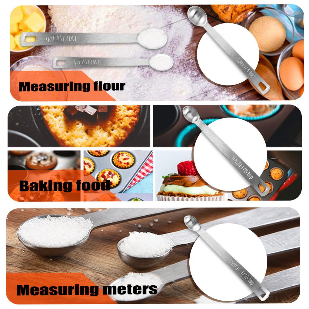 Sendok Takar Set Lepas Bumbu Gagang Baking Sendok Teh Dapur Kuliner Tools Gadget Utensils with Scale