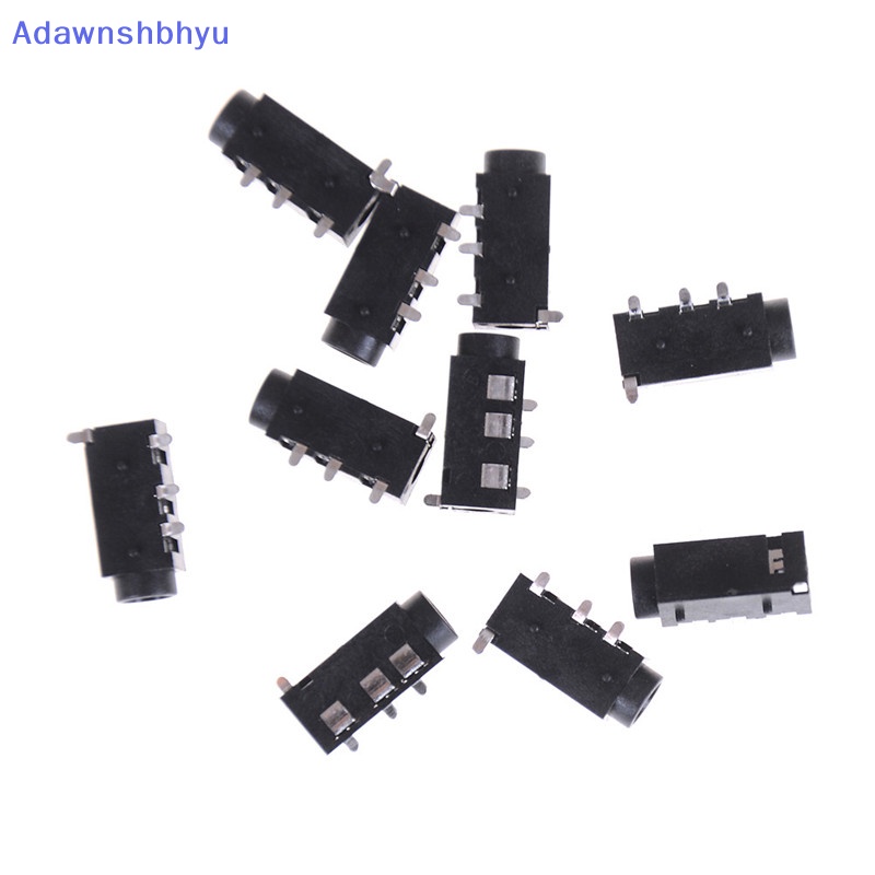 Adhyu 10pcs PJ-320D 4pin SMD 3.5mm Female Konektor Jack Headphone PCB Mount ID