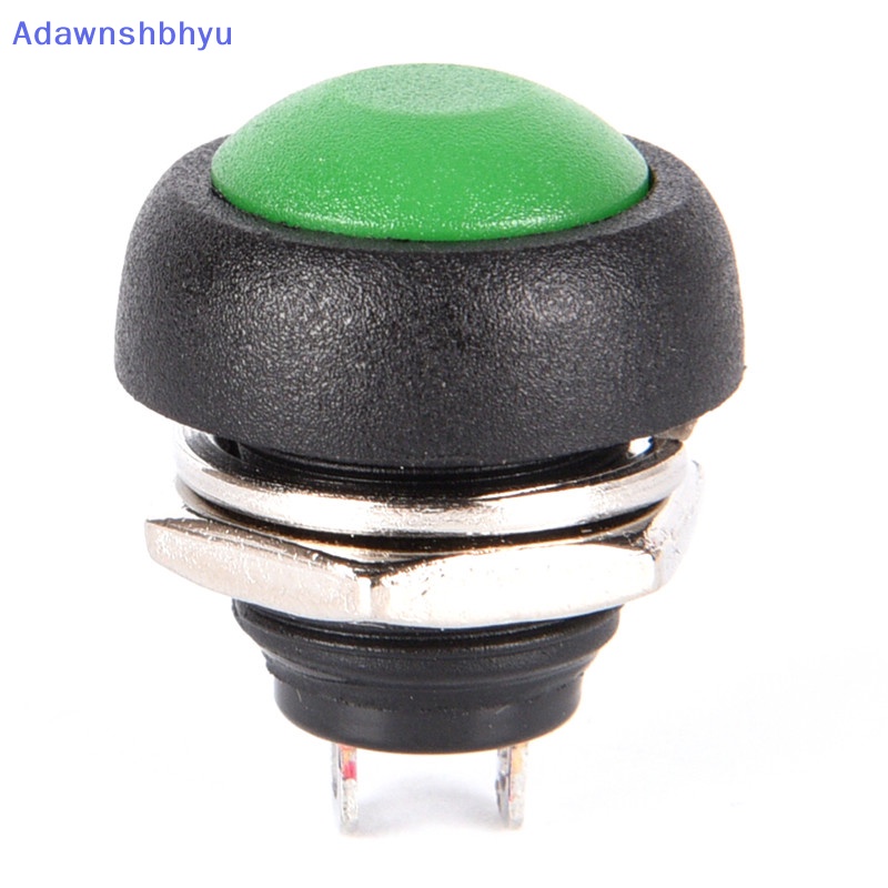 Adhyu 5Pcs Waterproof Momentary Push button Switch On/Off Bulat 12mm Saklar PBS-33B ID