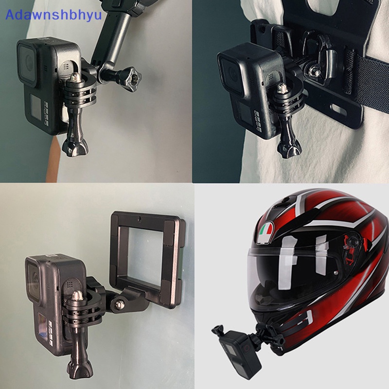 Adhyu Helm Motor Chin Stand Mount Untuk GoPro Action Sports Camera Adapter Helmet Mount Adapter 360penjepit Adjustable Holder Aksesori Kamera Motor ID