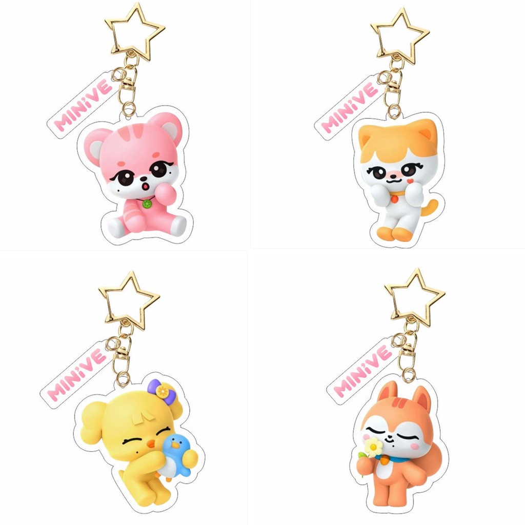 1pc IVE Album I'VE Acrylic Gantungan Kunci Piyama Key Ring Gantung MINIVE