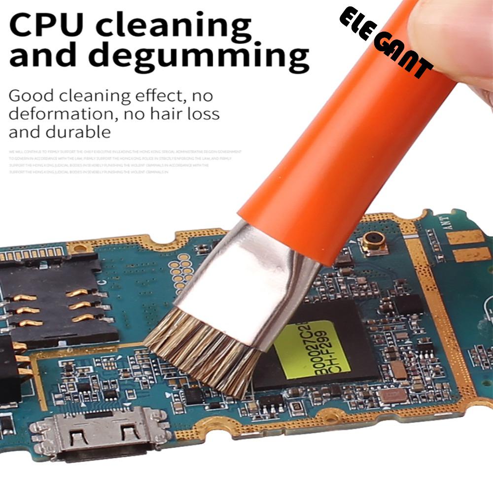 [Elegan] Sikat Anti-Statis IC Tablet Motherboard Perbaikan Komputer Solder Dedusting Kepala Ganda Sikat Aman