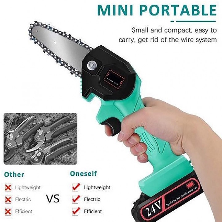 39 Mini Electric Chainsaw 4 inch - Gergaji Listrik Portabel untuk Kayu