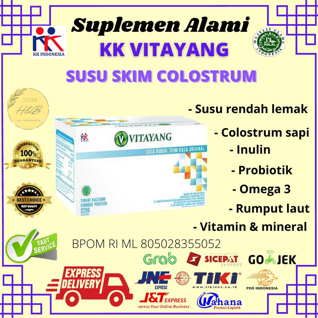 

KK Susu Skim Bubuk Sapi Colostrum Murni Alami Plus Omega3 Suplemen Kesehatan Autoimun | Atasi Alergi