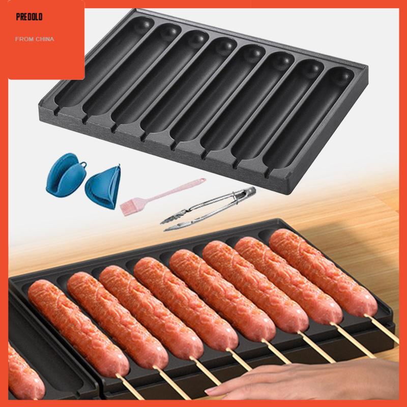 [Predolo] Panggangan Sosis Cooker Nonstick Rectangle Grill Pan Untuk Memasak Di Luar Ruangan