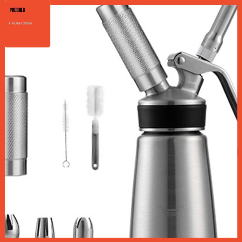 [Predolo] Whipped Cream Dispenser Pembuat Krim Bahan Stainless Steel Untuk Dessert Gourmet Kue