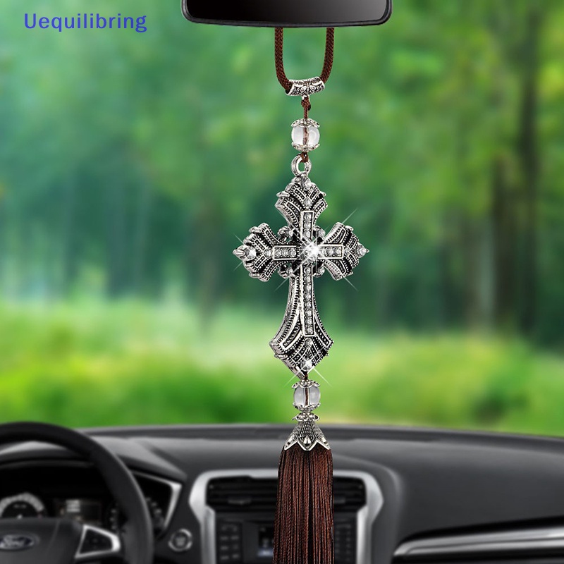 Uequilibring Mobil Liontin Salib Yesus Mobil Gantung Ornamen Spion Gantungaksesoris Baru