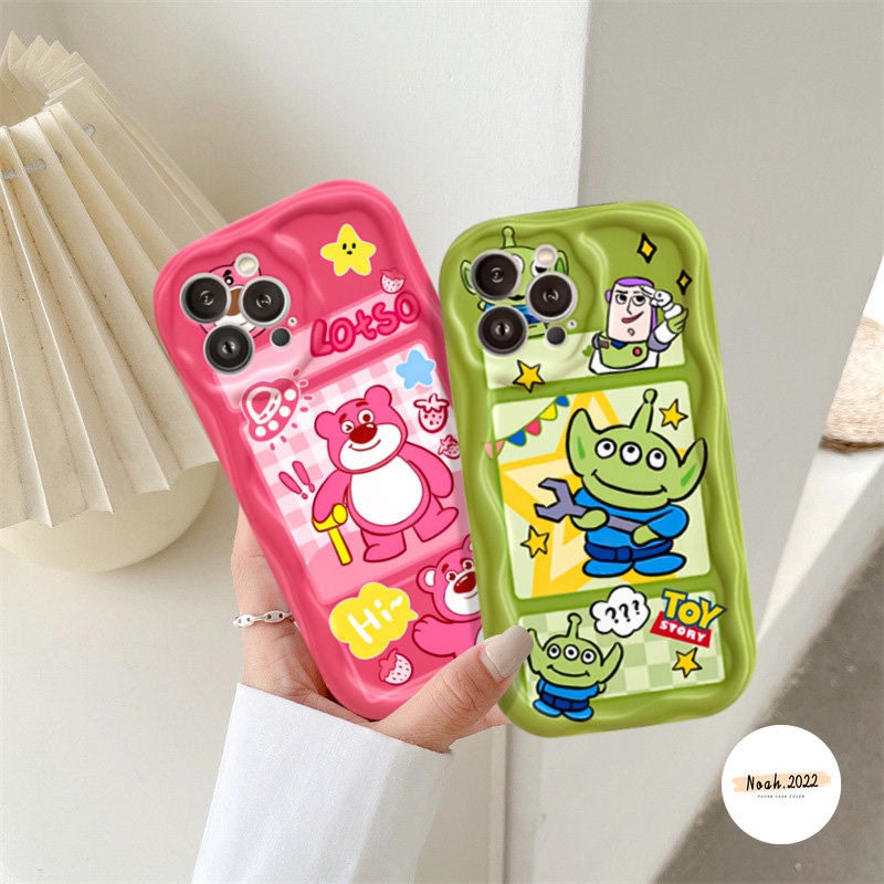 Couple Case Untuk VIVO Y20 Y21 Y20i Y22s Y35 Y21s Y12 Y11 Y16 Y15s Y12s Y12i Y17 Y33s Y02 Y15A Y51 Y22 Y15 Y91 Y91C Y20s G Y30 Cute Manyo Toy Story 3D Wavy Curved Edge Glossy Case