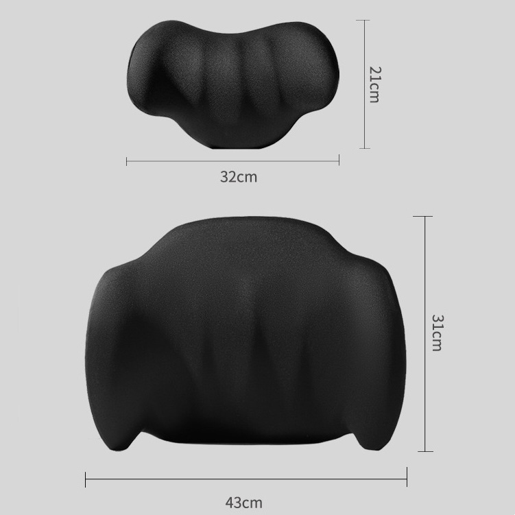 Bantal Mobil Memory Foam Neck Pillow Cervical Lumbar Support Car Headrest Back Pad Bantal Punggung Aksesoris Interior Mobil Kantor