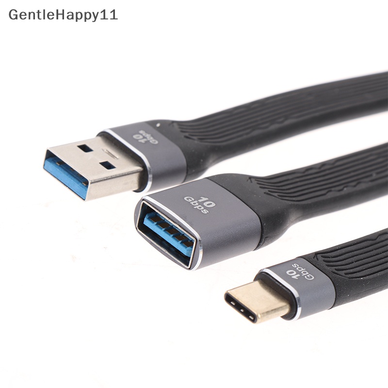 Gentlehappy Kabel USB Ke Tipe C Ultra Pendek USB 3.1 Gen 2usb C Quick Charge FPC Cable Wire 4K 10Gbps Sync Kabel Data Cable Kabel Data Charging Line id