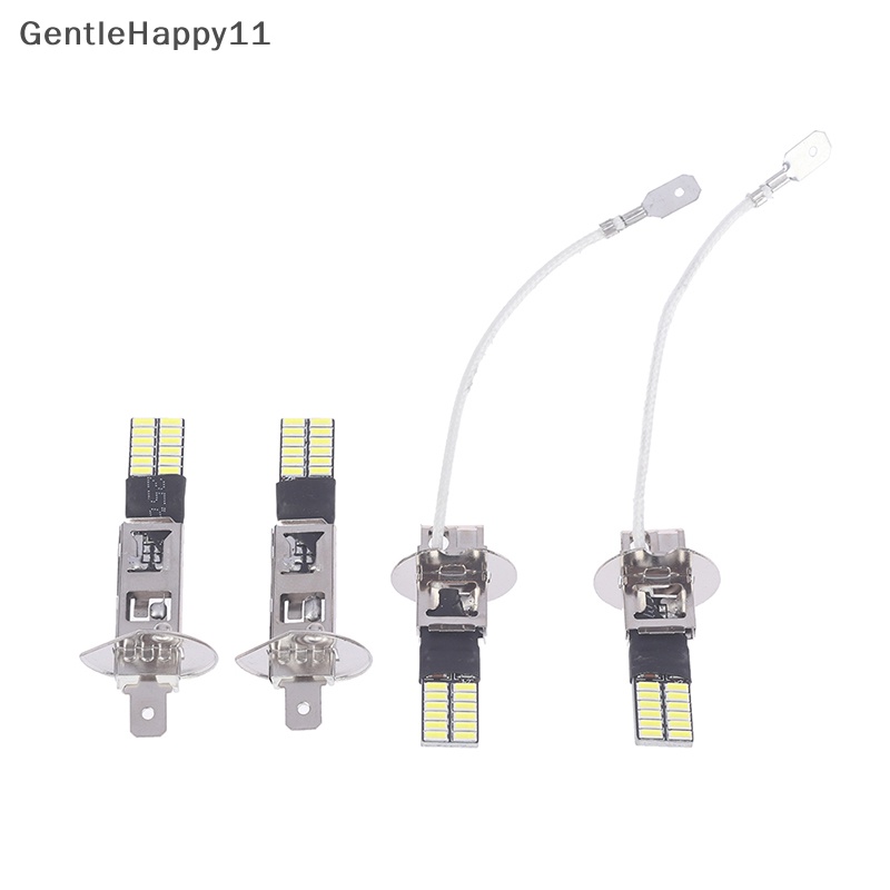 Gentlehappy 2PCS H3 H1 Bohlam LED Untuk Lampu Kabut 24 SMD Putih 12V LED Fog Light Running Lamp id