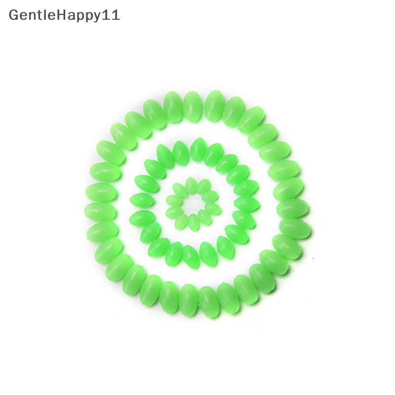 Gentlehappy 100X Glow Beads Rigs Membuat Manik-Manik Memancing Bercahaya Lembut Berbentuk Oval 5mm/8mm/10mm id