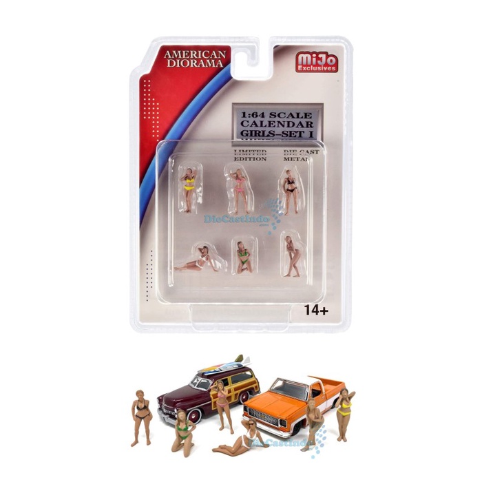 American Diorama Figure Calendar Girls-Set 1 Skala 1:64 Mijo Exclusive