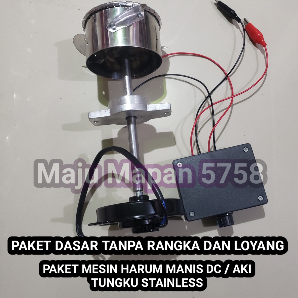 PAKET DASAR MESIN HARUMANIS DC / AKI TUNGKU STAINLESS TANPA RANGKA DAN LOYANG - MESIN HARUM MANIS MU