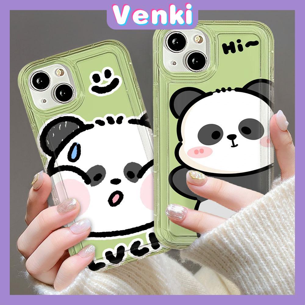 VENKI - For iPhone 11 Case Clear Phone Case TPU Soft Case Airbag Shockproof Protection Camera Cute Big Face Panda Compatible with iPhone 14 13 Pro Max iPhone 12 Pro Max XR XS 7 8