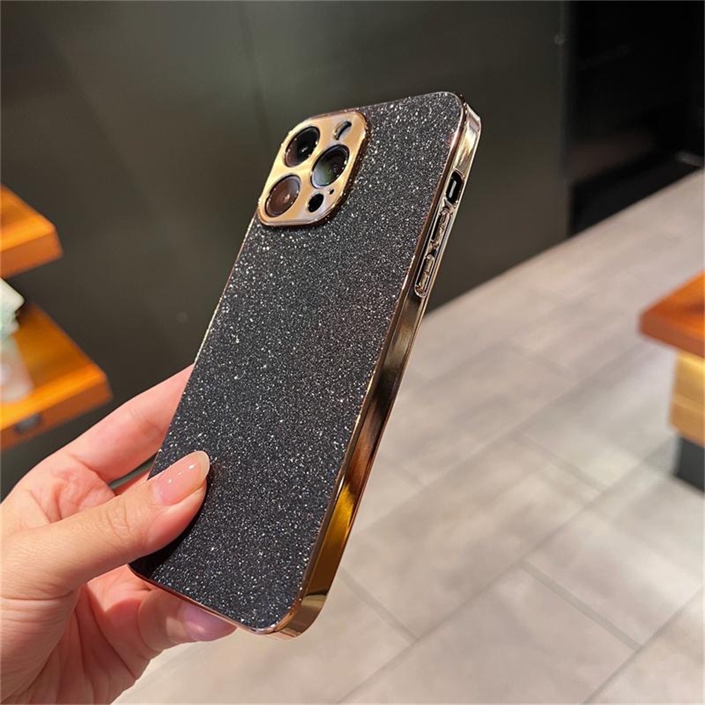 IPHONE Casing Berlian Fashion Mewah Iphone14 Pro Max14 Plus Case Iphone12 13 Pro Max Case Kamera Cover Perlindungan Shockproof Hard Back Cover