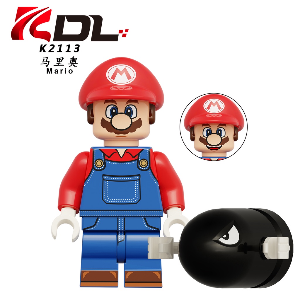 Plumber Baby Luigi Mario Rakitan Blok Bangunan Mainan Mini Kreatif Boneka Dekorasi Hadiah