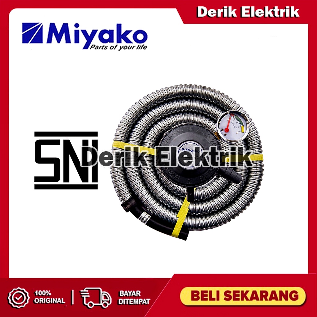 MIYAKO SELANG GAS + REGULATOR RMS206M / RMS-206 M / RMS 206M (GARANSI RESMI)