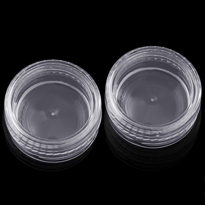 (drea) 10x Clear Makeup Kosmetik Kosong Jar Eyeshadow Botol Wadah Krim Wajah  //