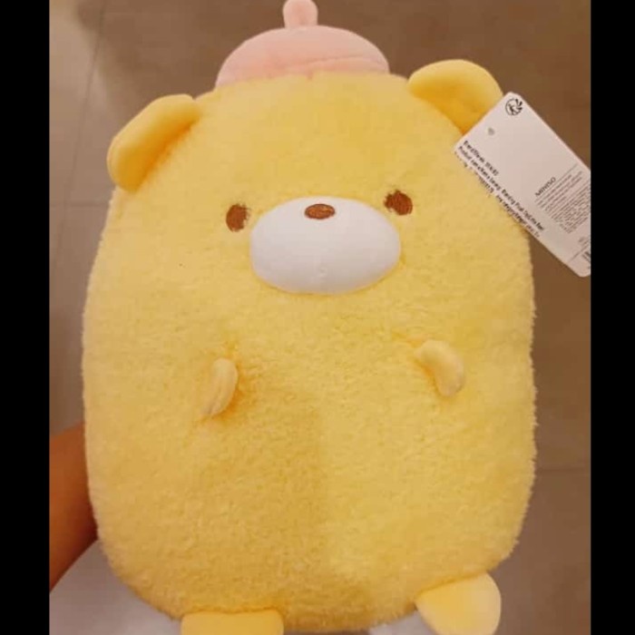 Miniso Standing Plush Toy (Little Bear) (Cantaloupe) Boneka Binatang - Kuning