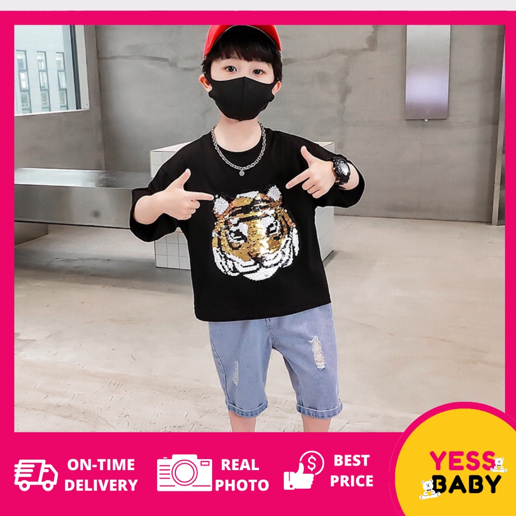 YESSBABY COD KNIGHT TIGER KAOS ANAK IMPORT BAHAN ADEM (UMUR 1-5 TAHUN ) lengan pendek pakaian santai import